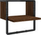 vidaXL - 4-delige - Wandschappenset - met - stangen - bewerkt - hout - bruineiken