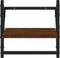 vidaXL - 4-delige - Wandschappenset - met - stangen - bewerkt - hout - bruineiken