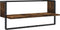 vidaXL - 4-delige - Wandschappenset - met - stangen - bewerkt - hout - gerookt - eiken