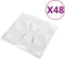 vidaXL - 48 - st - Wandpanelen - 3D - diamant - 12 - m² - 50x50 - cm - wit