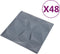 vidaXL - 48 - st - Wandpanelen - 3D - diamant - 12 - m² - 50x50 - cm - grijs