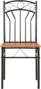 vidaXL - 5-delige - Eethoek - MDF - en - staal - bruin