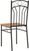 vidaXL - 5-delige - Eethoek - MDF - en - staal - bruin