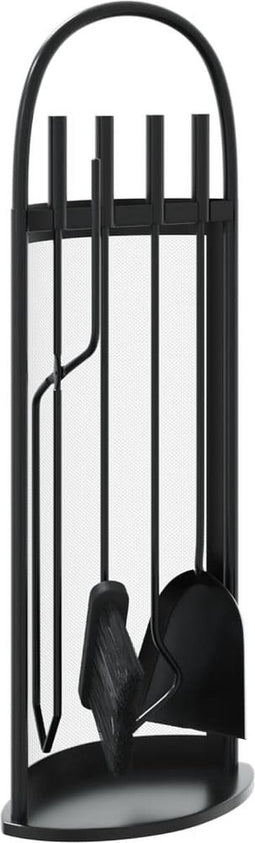 vidaXL - 5-delige - Haardset - 23x15x66 - cm - staal