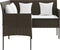vidaXL - 5-delige - Loungeset - L-vormig - met - kussens - poly - rattan - bruin