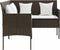 vidaXL - 5-delige - Loungeset - met - kussens - L-vormig - poly - rattan - bruin