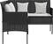 vidaXL - 5-delige - Loungeset - met - kussens - L-vormig - poly - rattan - zwart