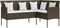 vidaXL - 5-delige - Loungeset - met - kussens - L-vormig - poly - rattan - bruin