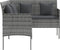 vidaXL - 5-delige - Loungeset - met - kussens - L-vormig - poly - rattan - grijs