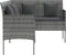 vidaXL - 5-delige - Loungeset - met - kussens - L-vormig - poly - rattan - grijs