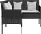 vidaXL - 5-delige - Loungeset - met - kussens - L-vormig - poly - rattan - zwart