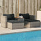 vidaXL - 5-delige - Loungeset - met - kussens - poly - rattan - acacia - grijs
