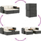 vidaXL - 5-delige - Loungeset - met - kussens - poly - rattan - acacia - zwart