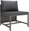 vidaXL - 5-delige - Loungeset - met - kussens - poly - rattan - grijs