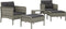 vidaXL - 5-delige - Loungeset - met - kussens - poly - rattan - grijs