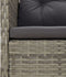 vidaXL - 5-delige - Loungeset - met - kussens - poly - rattan - grijs
