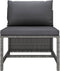 vidaXL - 5-delige - Loungeset - met - kussens - poly - rattan - grijs