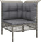 vidaXL - 5-delige - Loungeset - met - kussens - poly - rattan - grijs