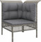 vidaXL - 5-delige - Loungeset - met - kussens - poly - rattan - grijs