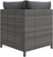 vidaXL - 5-delige - Loungeset - met - kussens - poly - rattan - grijs