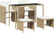 vidaXL - 5-delige - Tuinset - met - kussens - poly - rattan - beige