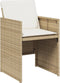 vidaXL - 5-delige - Tuinset - met - kussens - poly - rattan - beige