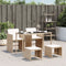 vidaXL - 5-delige - Tuinset - met - kussens - poly - rattan - beige