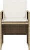 vidaXL - 5-delige - Tuinset - met - kussens - poly - rattan - beige