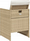 vidaXL - 5-delige - Tuinset - met - kussens - poly - rattan - beige