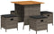 vidaXL - 5-delige - Tuinset - met - kussens - poly - rattan - grijs