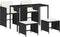 vidaXL - 5-delige - Tuinset - met - kussens - poly - rattan - zwart