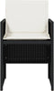 vidaXL - 5-delige - Tuinset - met - kussens - poly - rattan - zwart