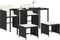 vidaXL - 5-delige - Tuinset - met - kussens - poly - rattan - zwart