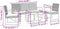 vidaXL - 5-delige - Tuinset - met - kussens - polypropeen - rattan - bruin