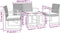 vidaXL - 5-delige - Tuinset - met - kussens - polypropeen - rattan - bruin