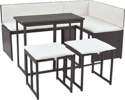 vidaXL-5-delige-Tuinset-staal-poly-rattan-bruin