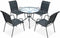 vidaXL - 5-delige - Tuinset - staal - zwart