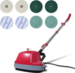 vidaXL 5-in-1 Tweekoppige vloerschrobber & polijstmachine