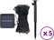 vidaXL - 5 - st - Lichtslinger - met - 200 - LED's - solar - binnen/buiten - blauw