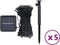 vidaXL - 5 - st - Lichtslinger - met - 200 - LED's - solar - binnen/buiten - koudwit