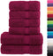 vidaXL - 6-delige - Handdoekenset - SOLUND - 600 - g/m² - bordeauxrood
