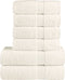 vidaXL - 6-delige - Handdoekenset - SOLUND - 600 - g/m² - crèmekleurig