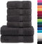 vidaXL - 6-delige - Handdoekenset - SOLUND - 600 - g/m² - antracietkleurig