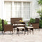 vidaXL - 6-delige - Loungeset - met - kussens - poly - rattan - bruin