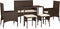 vidaXL - 6-delige - Loungeset - met - kussens - poly - rattan - bruin