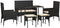 vidaXL - 6-delige - Loungeset - met - kussens - poly - rattan - zwart