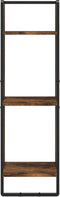 vidaXL - 6-delige - Wandschappenset - met - stangen - bewerkt - hout - gerookt - eiken