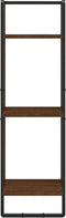 vidaXL - 6-delige - Wandschappenset - met - stangen - bewerkt - hout - bruineiken