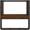 vidaXL - 6-delige - Wandschappenset - met - stangen - bewerkt - hout - bruineiken