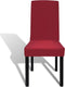 vidaXL - 6 - st - Stoelhoes - stretch - recht - bordeaux